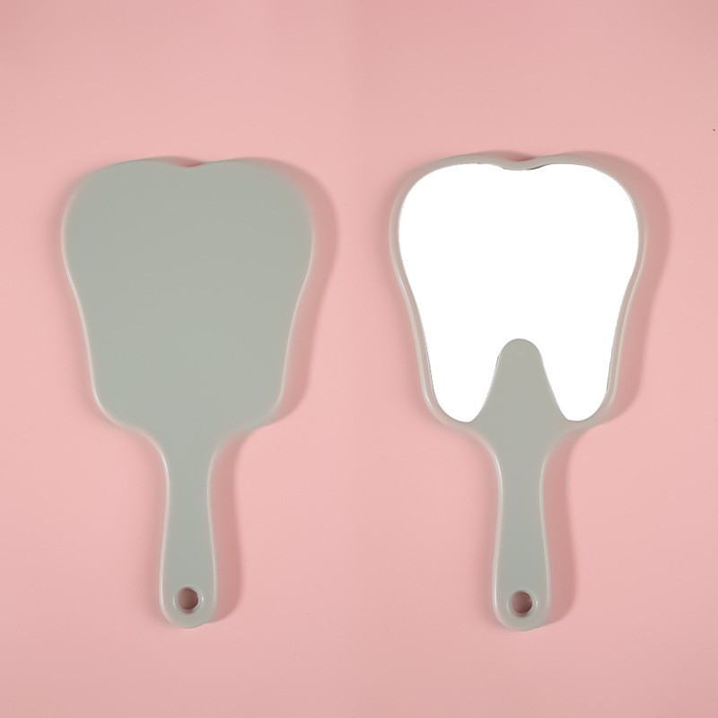 Fogtükör, Rajzfilm Szépségtükör, Hordozható Fogantyús Tükör, Aranyos Kézi Tükör, Nyomtatható Logó, Műanyag Asztali Kis Tükör