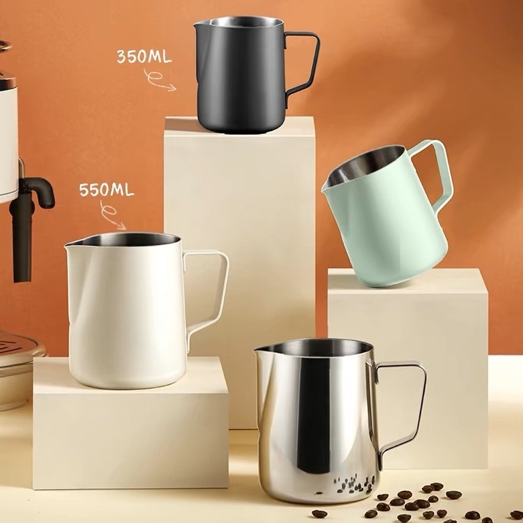 Borcan de ceară pentru flori de cafea, cu cântar din oțel inoxidabil, cu gură ascuțită, ceașcă de flori, cafenea, borcan de spumare a laptelui, ceașcă de ceară pentru topire