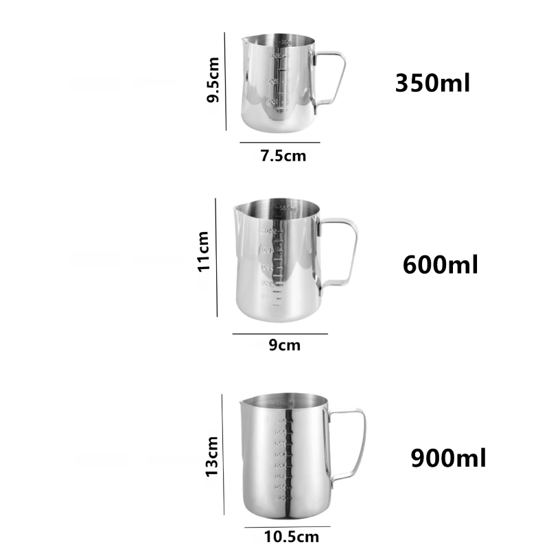 Borcan de ceară pentru flori de cafea, cu cântar din oțel inoxidabil, cu gură ascuțită, ceașcă de flori, cafenea, borcan de spumare a laptelui, ceașcă de ceară pentru topire