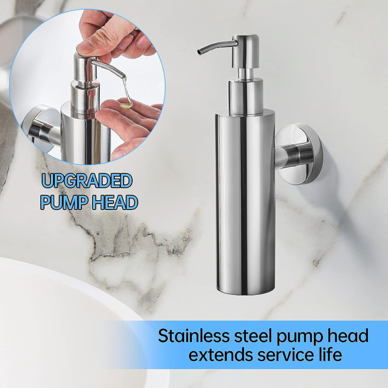 Μηχανική Ξενοδοχείο από ανοξείδωτο χάλυβα Διανομέας σαπουνιού Επιτοίχιο σαμπουάν Αφρόλουτρο Υπο-μπουκάλι Πρέσα καθαρισμού υγρού μπουκαλιού Σαπούνι υγρού μπουκαλιού