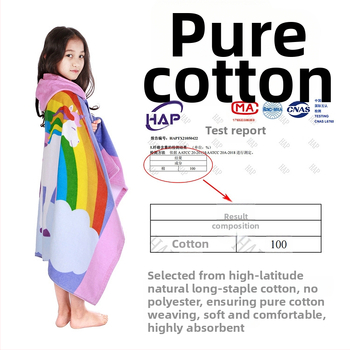 2024 m. Naujas vaikiškas medvilninis rankšluostis, skirtas dėvėti ir vynioti, vaikams ir mergaitėms, vyriškas ir kūdikių pončas su gobtuvu