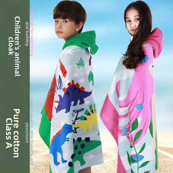 2024 m. Naujas vaikiškas medvilninis rankšluostis, skirtas dėvėti ir vynioti, vaikams ir mergaitėms, vyriškas ir kūdikių pončas su gobtuvu