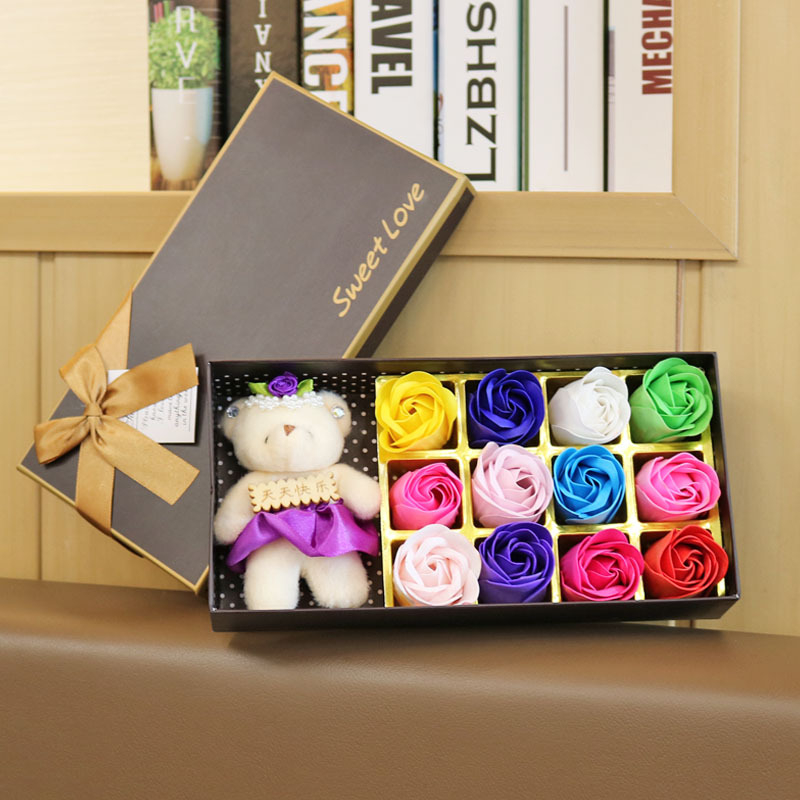 18 roosi seebilillede kinkekarbid, väikesed kingitused üritustele, praktilised kingitused, suveniirid, seebililled piiriülene kohaletoimetamine