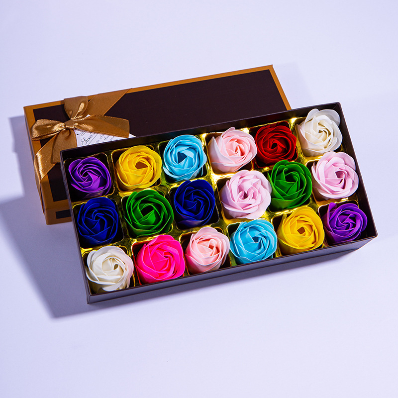 18 roosi seebilillede kinkekarbid, väikesed kingitused üritustele, praktilised kingitused, suveniirid, seebililled piiriülene kohaletoimetamine