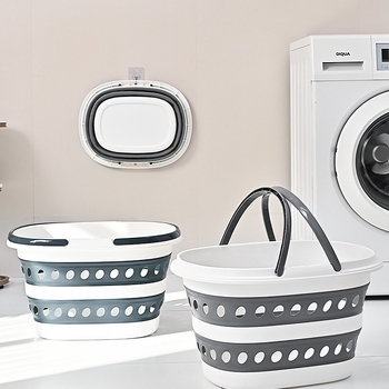 Lauko stovyklavimo pikniko automobilis nešiojamas sandėliavimas sulankstomas kibiras ir nešvarių drabužių krepšys buitinis prie sienos tvirtinamas vonios kambario skalbinių krepšys