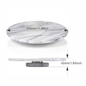 Μαρμάρινη διακόσμηση κέικ περιστρεφόμενο δίσκο φυσικής πέτρας υψηλής ποιότητας περιστρεφόμενο δίσκο αποθήκευσης κουζίνας Lazy Susan περιστρεφόμενο δίσκο για ψήσιμο