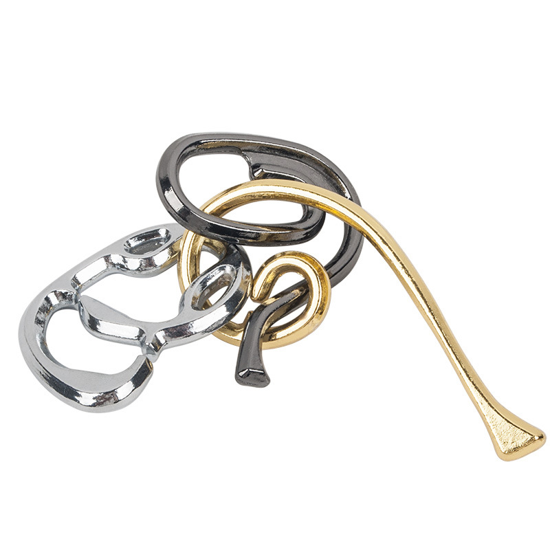 Devynių grandinių cinko lydinio atrakinimo galvosūkio sprendimas nostalgiškas suaugusiųjų dekompresijos sunkūs intelekto žaislai, ne specialus lydinys