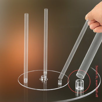 Βάση για στοίβες κέικ, πολυστρωματική φλάντζα για στοίβες 4 ίντσες, 6 ίντσες, 8 ίντσες, 10 ίντσες, διαφανές πλαίσιο στήριξης, μη ευθυγραμμισμένο, κρεμαστό