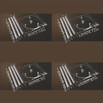 Βάση για στοίβες κέικ, πολυστρωματική φλάντζα για στοίβες 4 ίντσες, 6 ίντσες, 8 ίντσες, 10 ίντσες, διαφανές πλαίσιο στήριξης, μη ευθυγραμμισμένο, κρεμαστό