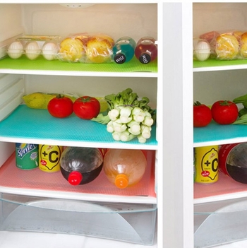 Tiesioginis gamyklinis šaldytuvo kilimėlis virtuvei, neslystantis kilimėlis, kurį galima pjaustyti, neslystantis daugiasluoksnis spintelės kilimėlis