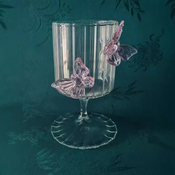 Νέο ποτήρι Bobo με άχυρο πεταλούδας από υψηλό βοριοπυριτικό γυαλί, δημιουργικό, ανθεκτικό στη θερμότητα γυαλί με καπάκι και άχυρο, χυμό, γάλα και τσάι