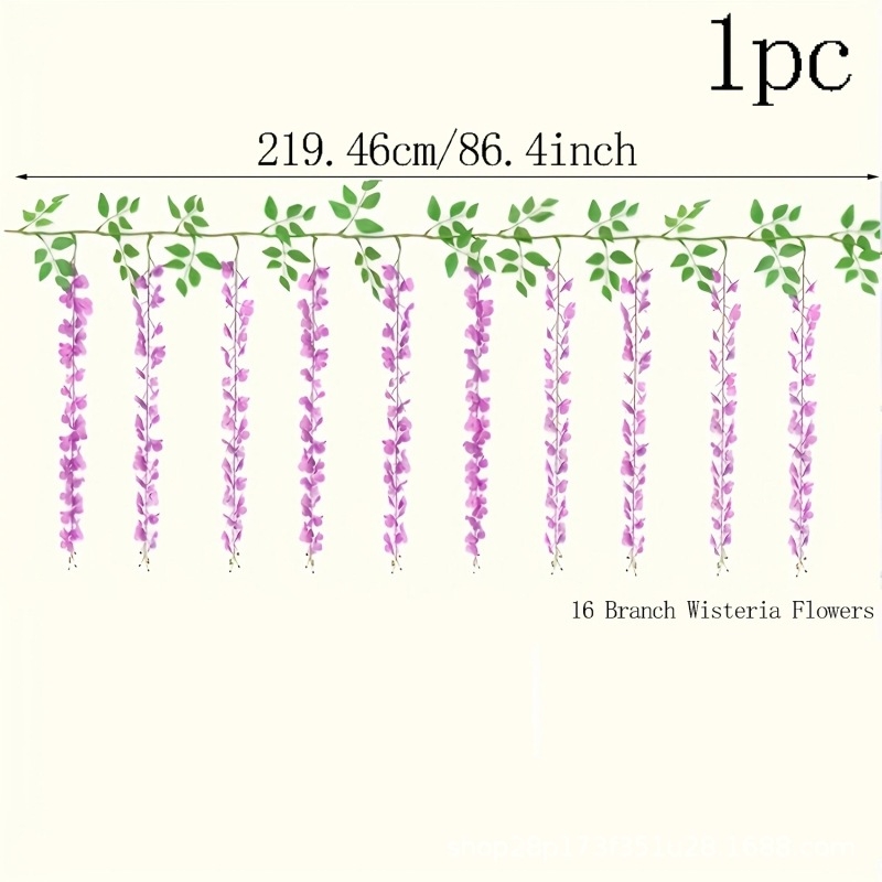 „Amazon“ karšto išpardavimo didmeninė prekyba, imituojanti visterijos gėlių vestuvių dekoracija, netikra gėlė, rotango imitacija, pupelių gėlė, visterijos gėlė