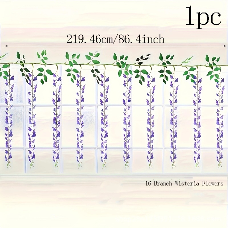 „Amazon“ karšto išpardavimo didmeninė prekyba, imituojanti visterijos gėlių vestuvių dekoracija, netikra gėlė, rotango imitacija, pupelių gėlė, visterijos gėlė