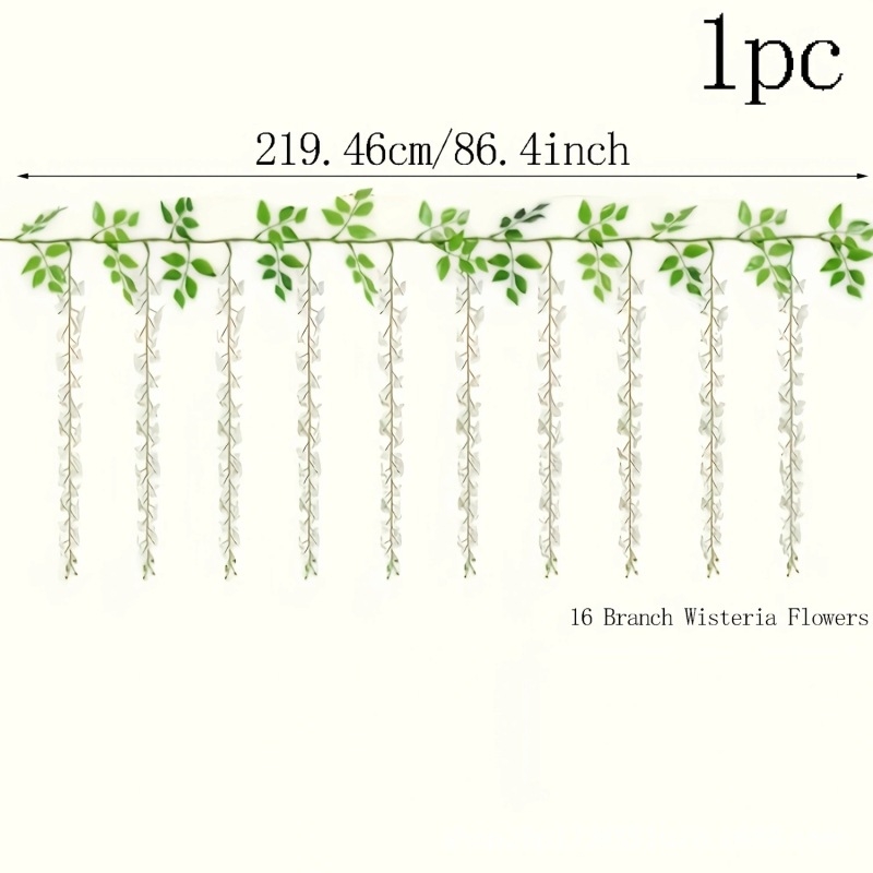 „Amazon“ karšto išpardavimo didmeninė prekyba, imituojanti visterijos gėlių vestuvių dekoracija, netikra gėlė, rotango imitacija, pupelių gėlė, visterijos gėlė