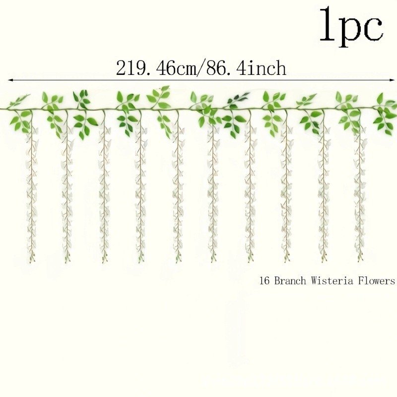 „Amazon“ karšto išpardavimo didmeninė prekyba, imituojanti visterijos gėlių vestuvių dekoracija, netikra gėlė, rotango imitacija, pupelių gėlė, visterijos gėlė