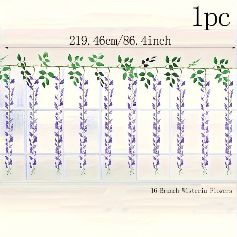 „Amazon“ karšto išpardavimo didmeninė prekyba, imituojanti visterijos gėlių vestuvių dekoracija, netikra gėlė, rotango imitacija, pupelių gėlė, visterijos gėlė