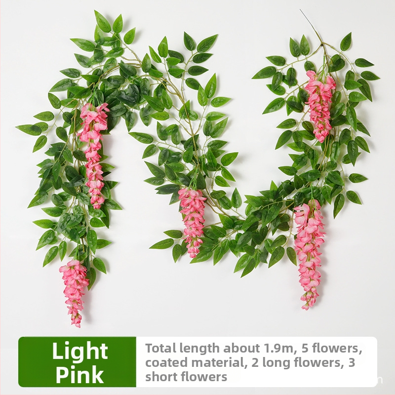 „Amazon“ karšto išpardavimo didmeninė prekyba, imituojanti visterijos gėlių vestuvių dekoracija, netikra gėlė, rotango imitacija, pupelių gėlė, visterijos gėlė