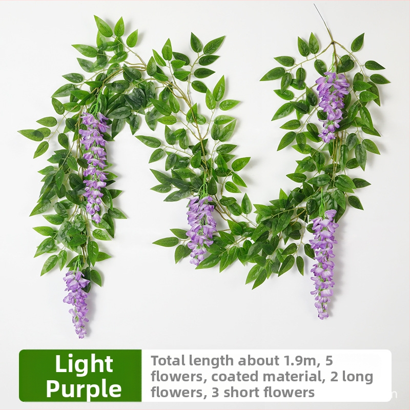 „Amazon“ karšto išpardavimo didmeninė prekyba, imituojanti visterijos gėlių vestuvių dekoracija, netikra gėlė, rotango imitacija, pupelių gėlė, visterijos gėlė