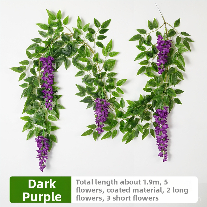 „Amazon“ karšto išpardavimo didmeninė prekyba, imituojanti visterijos gėlių vestuvių dekoracija, netikra gėlė, rotango imitacija, pupelių gėlė, visterijos gėlė