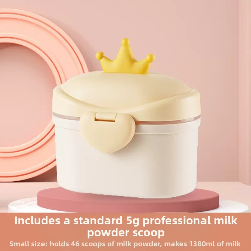 Lapte praf pentru bebeluși cutie portabilă, drăguț, capacitate mare, cutie de orez split, rezervor sigilat multifuncțional