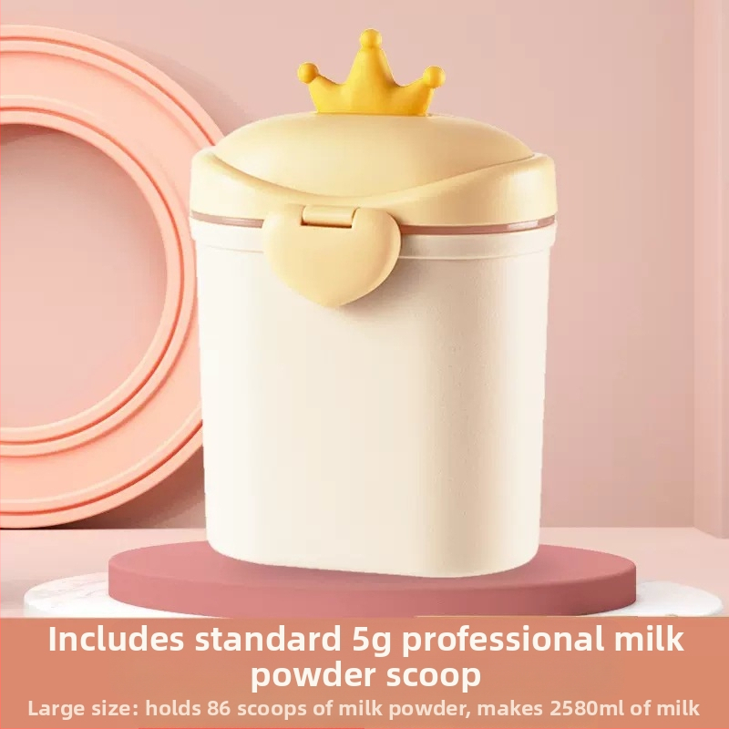 Lapte praf pentru bebeluși cutie portabilă, drăguț, capacitate mare, cutie de orez split, rezervor sigilat multifuncțional