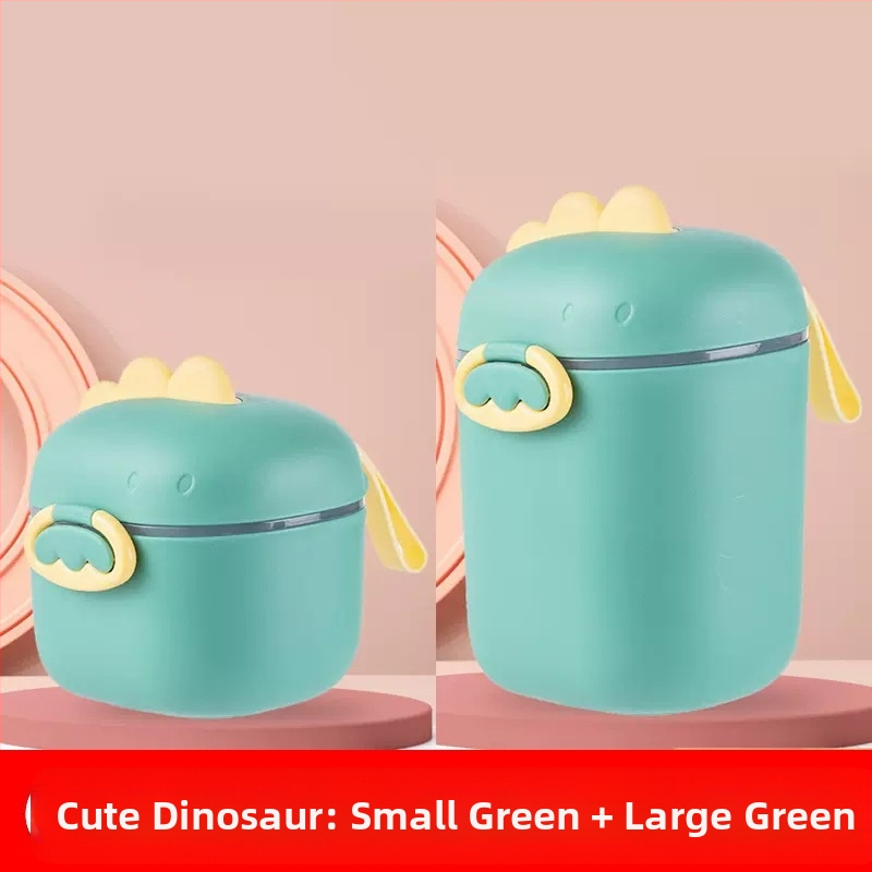 Lapte praf pentru bebeluși cutie portabilă, drăguț, capacitate mare, cutie de orez split, rezervor sigilat multifuncțional