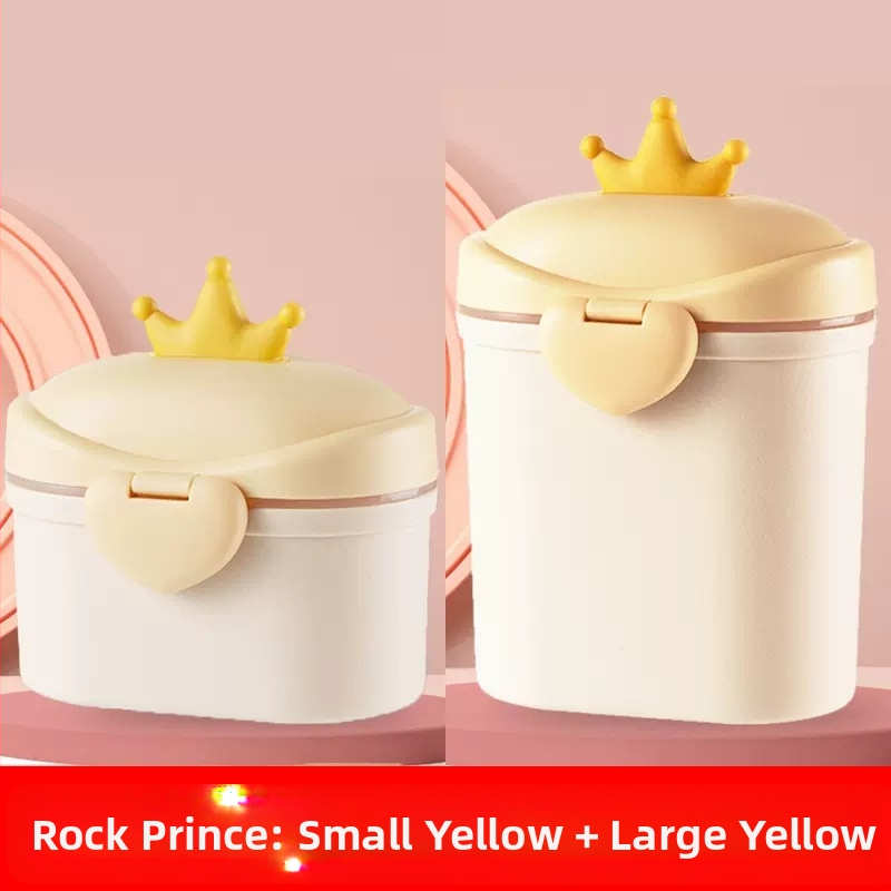 Lapte praf pentru bebeluși cutie portabilă, drăguț, capacitate mare, cutie de orez split, rezervor sigilat multifuncțional