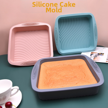 Tarpvalstybinė kvadratinė torto forma, buitinė silikoninė torto kepimo skarda, kepimo skarda, aukštai temperatūrai atspari oro gruzdintuvės kepimo skarda