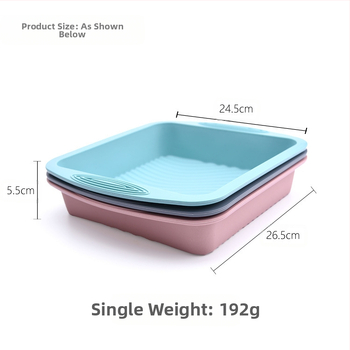 Διασυνοριακό τετράγωνο καλούπι κέικ οικιακής χρήσης σιλικόνης για κέικ, ταψί ψησίματος, ταψί ψησίματος υψηλής θερμοκρασίας, ανθεκτικό στη φριτέζα αέρα