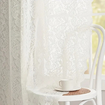 Šviežių nėrinių užuolaidos, baltos metmenų megztos langų ekrano svetainė, miegamasis, įlankos langas, europietiško stiliaus pastoracinės durų užuolaidos, baigtos tarpvalstybiniai plaukai