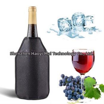 Vasarinio raudonojo vyno ledo maišelio PVC gelio šalto alaus daryklos rinkinys Raudonojo vyno ledo vyno rinkinys Šaldyto vyno šampano ledo maišelių rinkinys