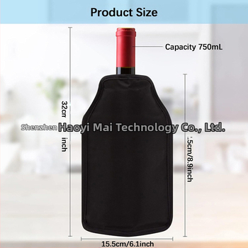 Vasarinio raudonojo vyno ledo maišelio PVC gelio šalto alaus daryklos rinkinys Raudonojo vyno ledo vyno rinkinys Šaldyto vyno šampano ledo maišelių rinkinys