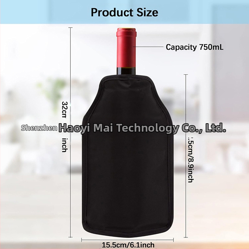 Лятна торбичка за лед с червено вино, PVC гел, комплект за студена пивоварна, комплект за ледено червено вино, комплект замразено вино и шампанско