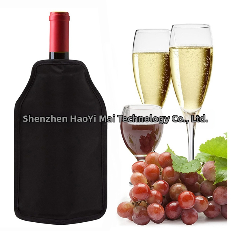 Vasarinio raudonojo vyno ledo maišelio PVC gelio šalto alaus daryklos rinkinys Raudonojo vyno ledo vyno rinkinys Šaldyto vyno šampano ledo maišelių rinkinys