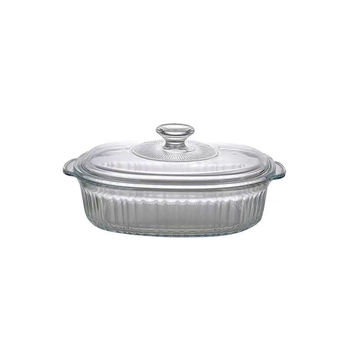 Borosilikaatkuumuskindel klaasist kristallpliit majapidamises kasutatav mikrolaineahi binauraalne küpsetusnõu ristkülikukujuline köögitarvik kalataldrik