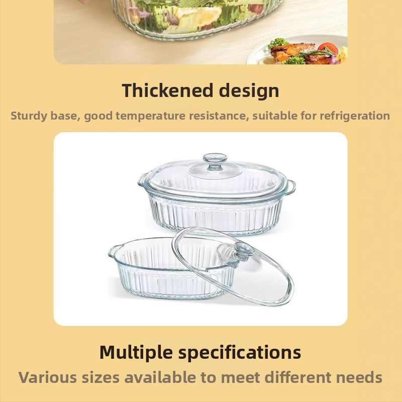 Боросиликатна термоустойчива стъклена кристална готварска печка, домакинска микровълнова фурна, бинаурална посуда за печене, правоъгълна чиния за прибори, чиния за риба