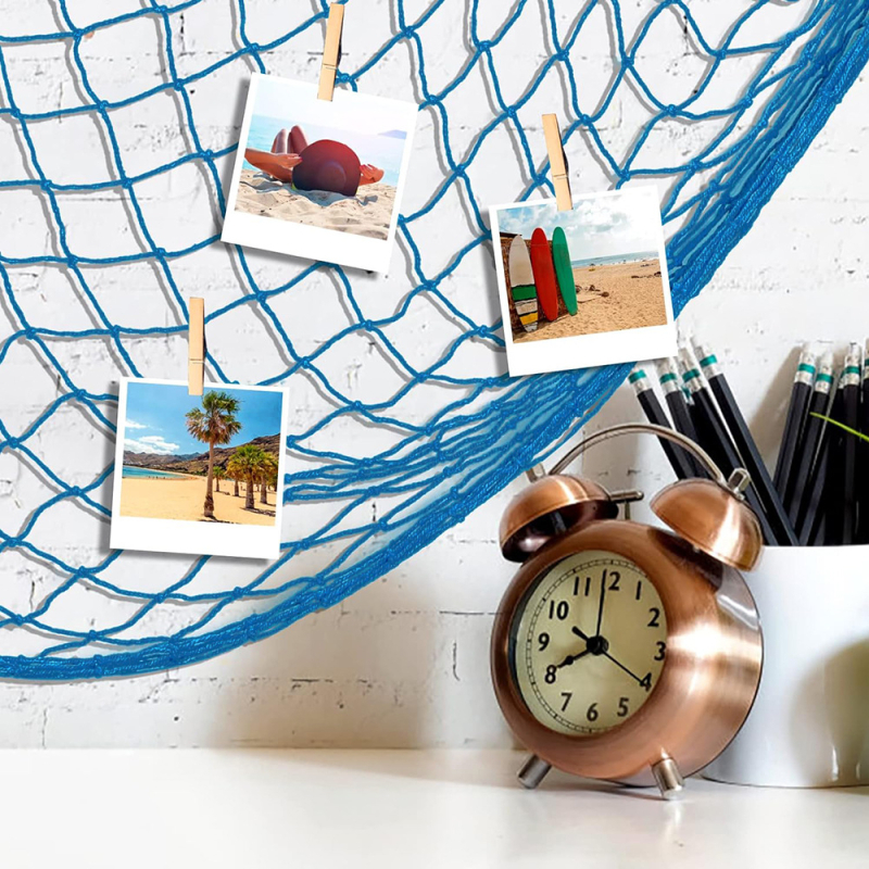 Средиземноморска декоративна рибарска мрежа с тънка линия от найлоново въже декоративна мрежа за детска градина фон стена креативна снимка декоративна висяща мрежа