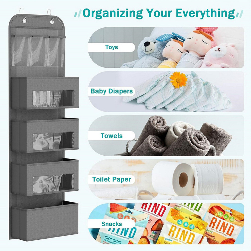 Ukse seinale riputatav kokkupandav kihiline konks PVC-aken multifunktsionaalne garderoobikapi hoiustuskott hulgimüük