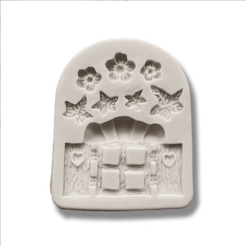 „European Castle House Collection“ šokoladinio angelo fėjos namelio sodo apverčiamo cukraus gipso silikoninių formų rinkinys