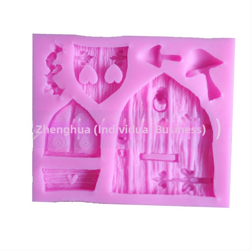 „European Castle House Collection“ šokoladinio angelo fėjos namelio sodo apverčiamo cukraus gipso silikoninių formų rinkinys