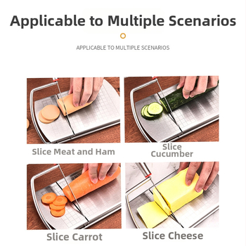 Κόφτης τυριού από ανοξείδωτο ατσάλι με ζυγαριά για χρήση στην κουζίνα, διαχωριστικό τυριού και βουτύρου, εργαλείο ψησίματος για κοπή σε κομμάτια