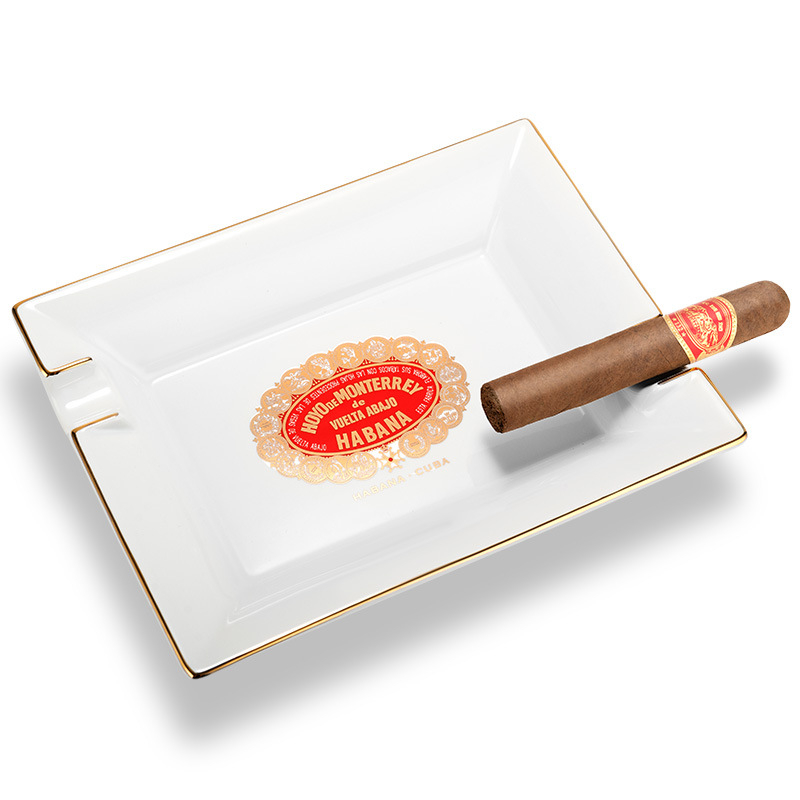 Cigāru pelnutrauks, keramikas, liels diametrs, 3 atveres, Eiropas stila viesistabas dekors, dāvanu kaste, kubiešu pelnutrauks