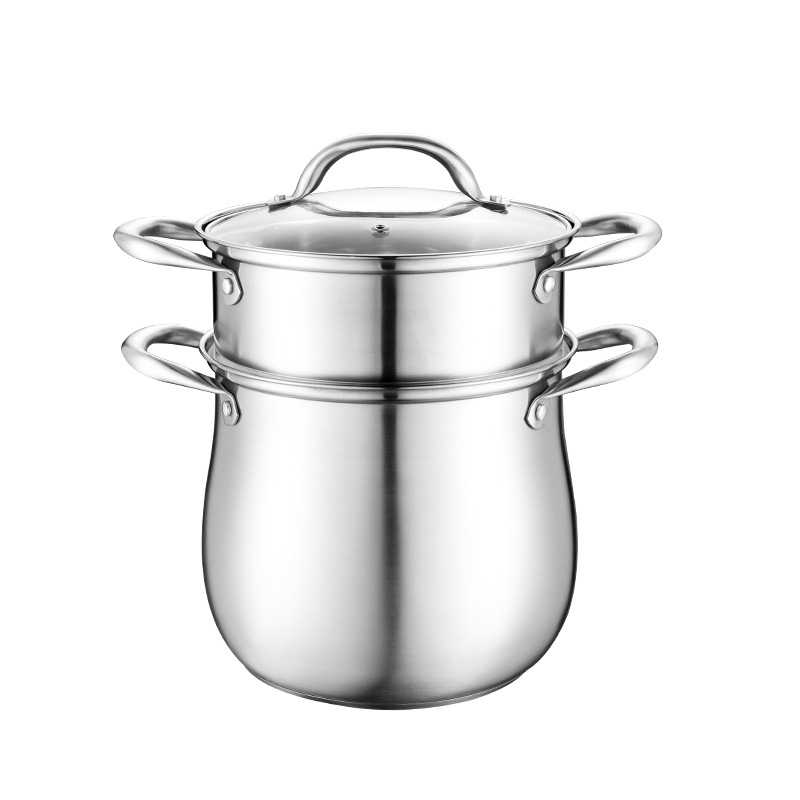 304 rozsdamentes acél magas levesestál, mélyített, nagy kapacitású, dobos, dupla aljú levesestál, gőzölgő levesestál, pörkölt levesestál, ajándékedény