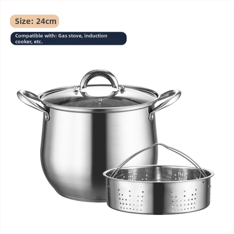 304 rozsdamentes acél magas levesestál, mélyített, nagy kapacitású, dobos, dupla aljú levesestál, gőzölgő levesestál, pörkölt levesestál, ajándékedény