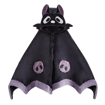 Luna Wonderful Journey Little Bat Κουβέρτα Κλιματισμού Coral Fleece Πιτζάμες Φαγητού Σάλι Κάπα Νυχτικό με Κουκούλα Χαριτωμένο
