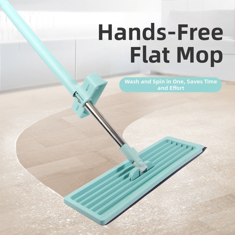 Моп за мокро и сухо почистване с двойна употреба, абсорбиращ влагата, моп за под, домакински моп, нетен източник, поколение моп за миене на ръце без коса