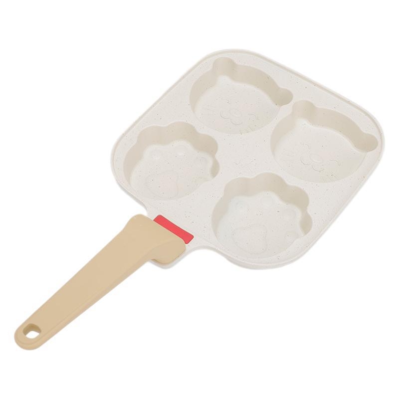 Tarpvalstybinė buitinė daugiafunkcinė vaikų animacinė keturių skylučių kiaušinių keptuvė neprideganti „Maifan“ akmens keptuvė mėsainių puodas