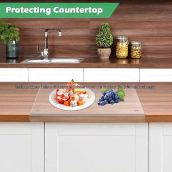 Skaidri akrilinė pjaustymo lentelė, virtuvės pjaustymo lentelė, vaisių ir daržovių pjaustymo lentelė, virto maisto pjaustymo lentelė, duonos pjaustymo lentelė, stalviršio pjaustymo lentelė