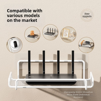 Router tárolóállvány, TV set-top box tárolóállvány, fali konzol, lyukmentes fali konzol, wifi tárolódoboz konzol
