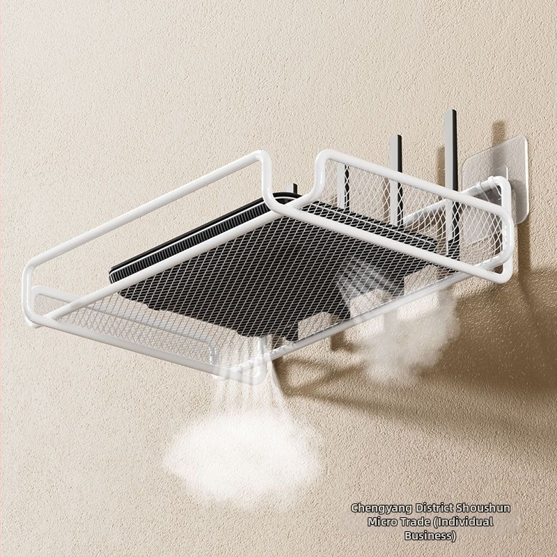 Стойка за съхранение на рутери, стойка за съхранение на телевизионна приставка, стенна скоба без дупки, скоба за кутия за съхранение на Wi-Fi